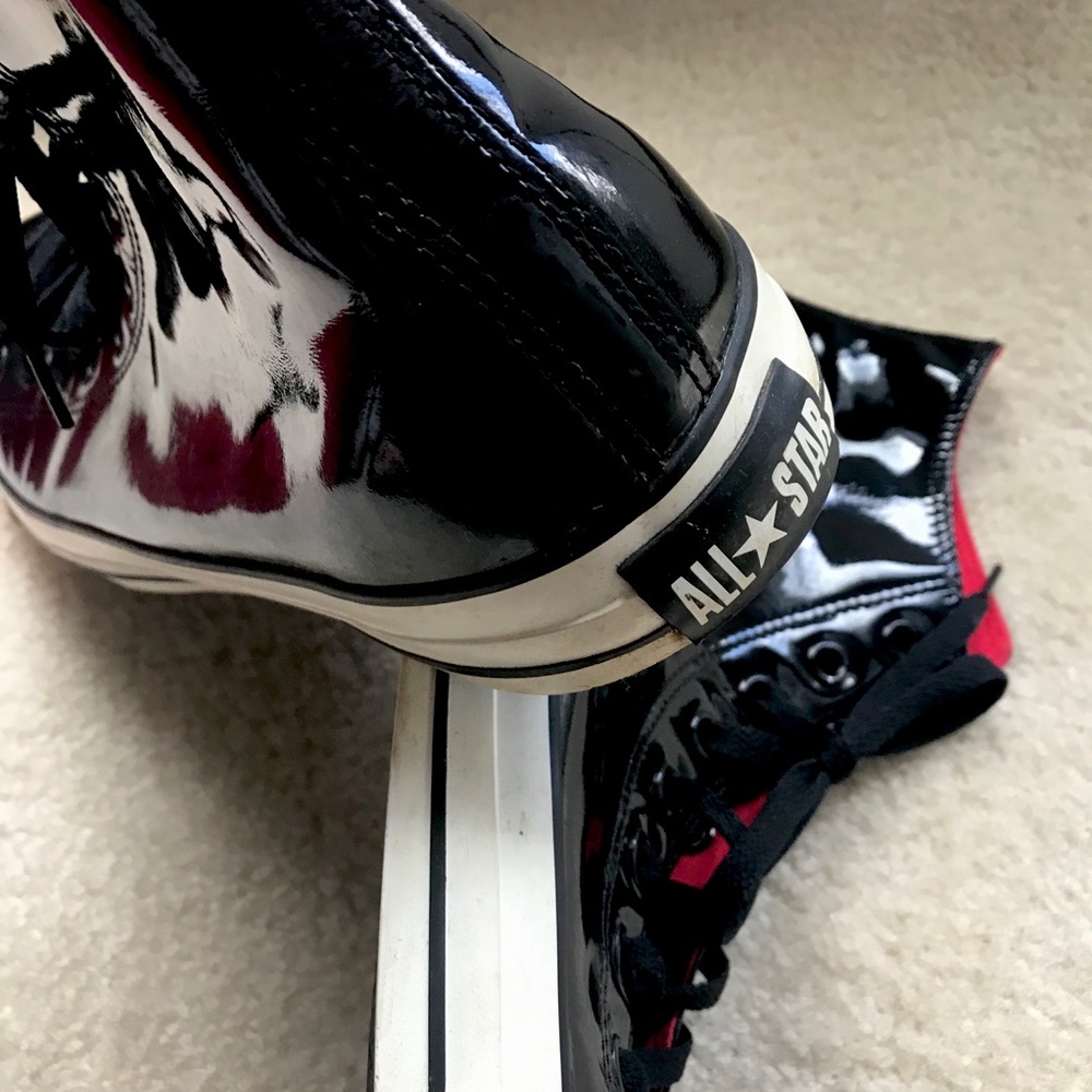 Converse All Star High Top Patent Leather Black 15